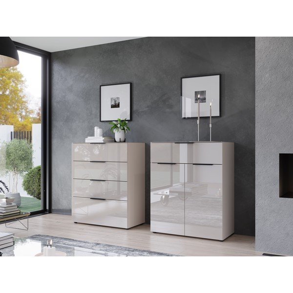 Aukšta šoninė spintelė kreminės spalvos 83x102 cm Oakland – Germania-image-1