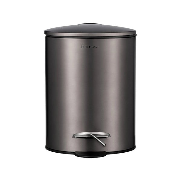 Iš plieno šiukšliadėžė tamsiai rudos spalvos su pedalu 3 l Tubo – Blomus