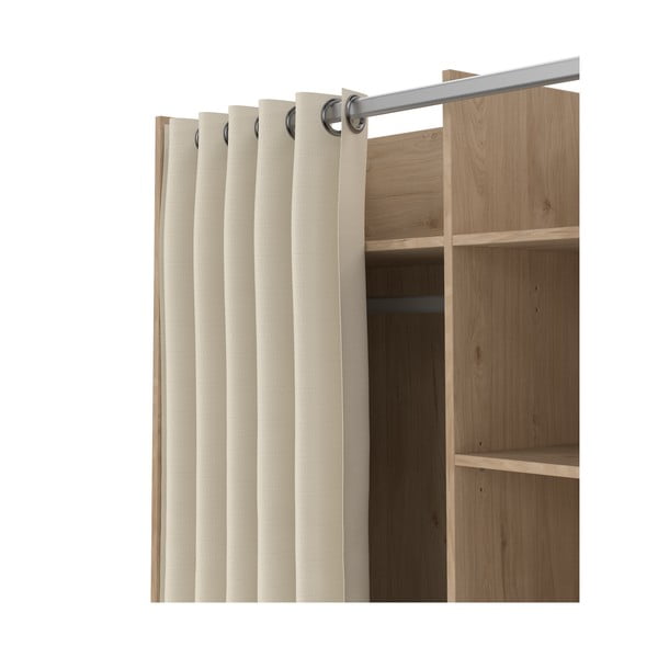 Drabužių spinta smėlio spalvos/natūralios spalvos iš ąžuolo 100x160 cm Kit – Tvilum-image-4