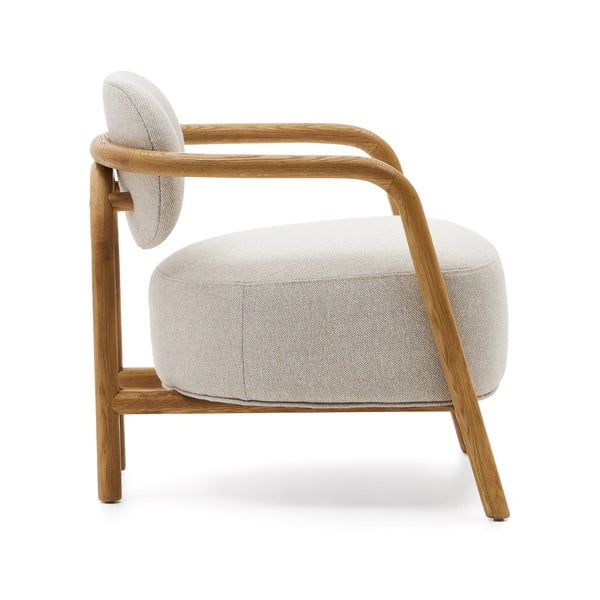 Krėslas smėlio spalvos Melqui – Kave Home-image-2