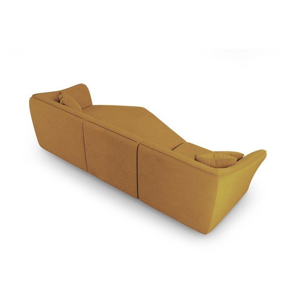 Iš boucle kampinė sofa garstyčių spalvos Tokyo – Cosmopolitan Design-image-3