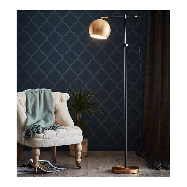 Juodos ir bronzos spalvos grindų šviestuvas Markslöjd Chester-image-1