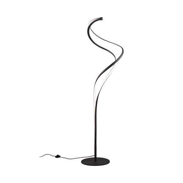 Pastatomas šviestuvas juodos spalvos LED (aukštis 160 cm) su metaliniu gaubtu Nala – Trio Select