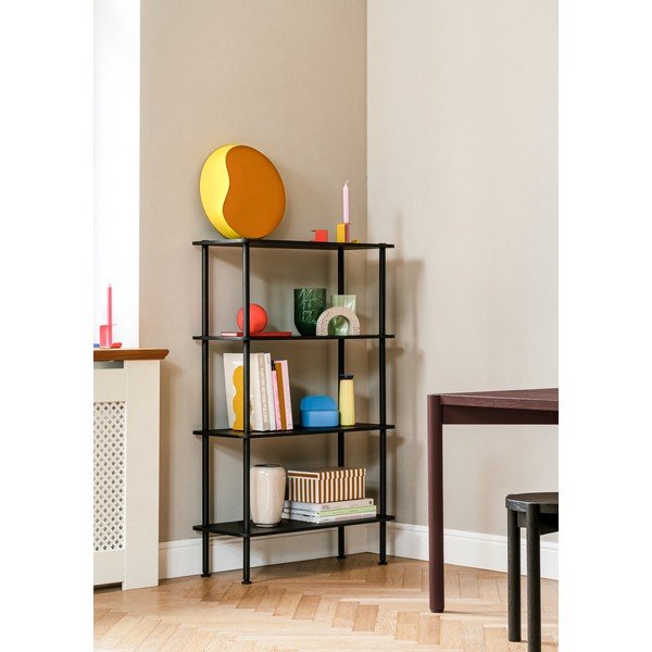 Juodos spalvos pastatoma lentyna iš ąžuolo 80x127x35 cm Teidi – noo.ma-image-2
