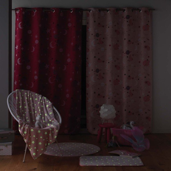 Rožinės spalvos užtamsinama vaikiška užuolaida 140x260 cm Moonlight – douceur d'intérieur-image-4