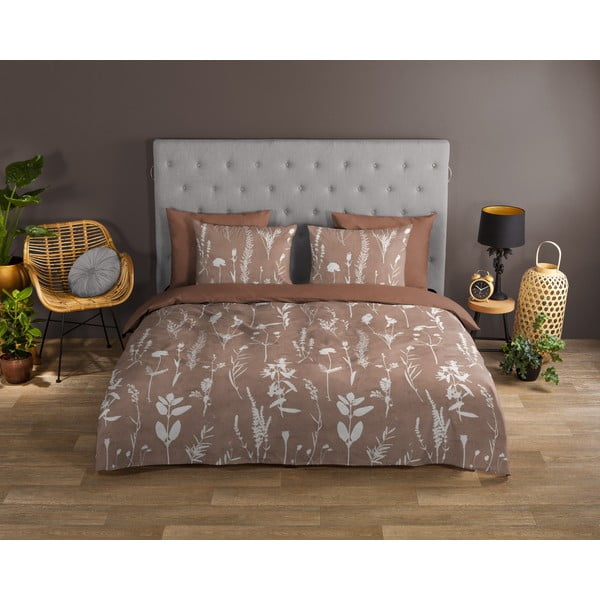 Rudos spalvos iš medvilnės viengulė/itin ilga patalynė 140x220 cm Rav – Good Morning-image-1