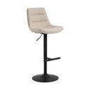 Reguliuojamo aukščio baro taburetė juodos spalvos/smėlio spalvos (sėdynės aukštis 65 cm) Adisa – Actona