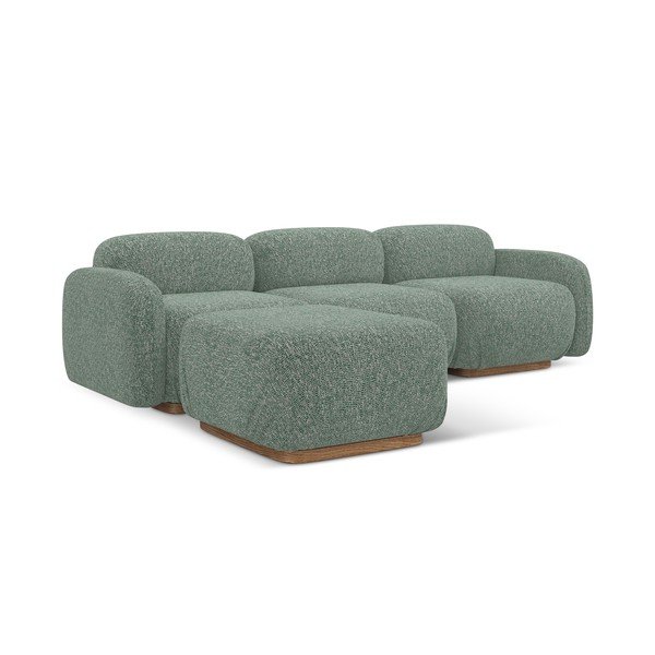 Šviesiai žalios spalvos modulinė kampinė sofa (kintama) Ailani – Makamii-image-3