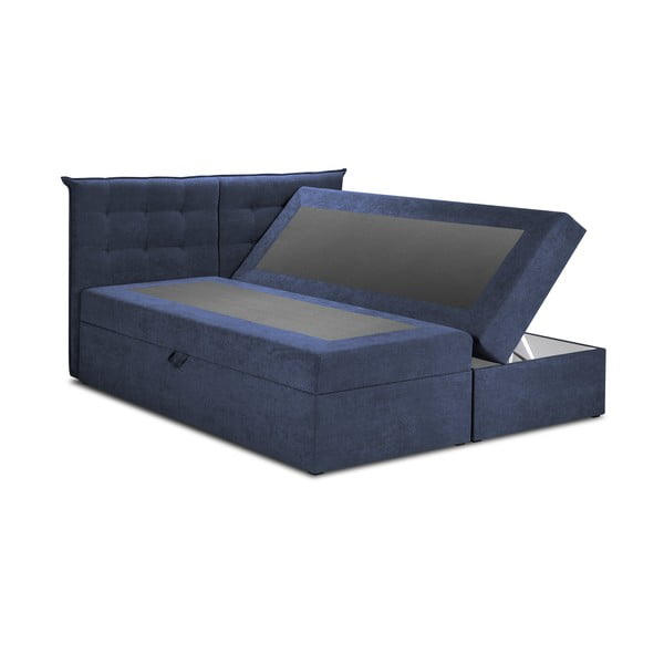 Tamsiai mėlyna dvigulė lova Mazzini Beds Echaveria, 200 x 200 cm-image-2