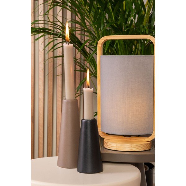 Pilkos spalvos stalinis šviestuvas Leitmotiv Snap, aukštis 21,5 cm-image-1