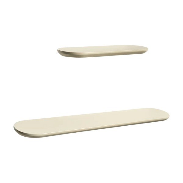 Smėlio spalvos sieninės lentynos 2 vnt. 55 cm Arely – Kave Home