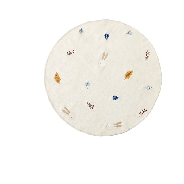 Vaikiškas kilimas iš vilnos kreminės spalvos ø 120 cm Yanil – Kave Home
