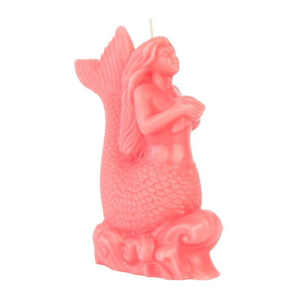 Rožinė žvakė "Fisura Vela Sirena Coral", degimo trukmė 30 valandų