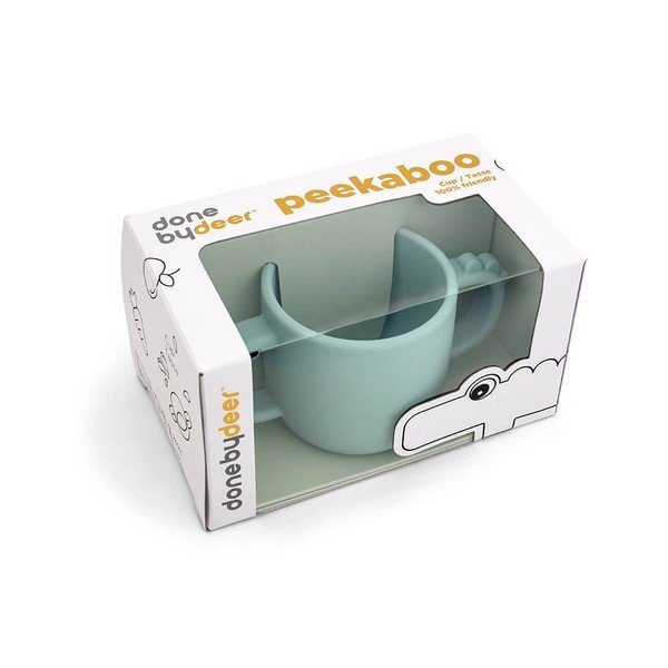 Mėlynas silikoninis puodelis kūdikiams 0,17 l Croco - Done by Deer-image-2