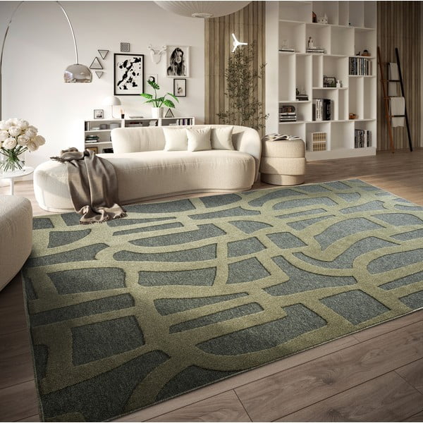 Iš perdirbto pluošto kilimas žalios spalvos 160x230 cm Therese – Villeroy&Boch-image-1