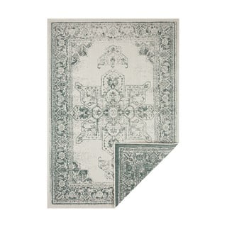 Žalios ir kreminės spalvos dvipusis lauko kilimas NORTHRUGS Borbon, 120 x 170 cm