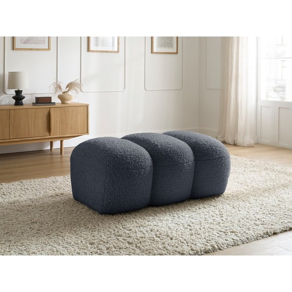 Tamsiai pilkos spalvos iš boucle taburetė Hippolyte – Bobochic Paris-image-1