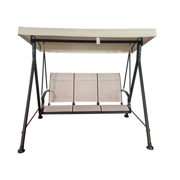 Smėlio spalvos metalinis sodo supamasis suoliukas Hollywood II – Rojaplast