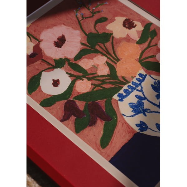 Plakatas 30x40 cm Flowers on Blue Table – Carla Llanos – The Poster Club-image-2