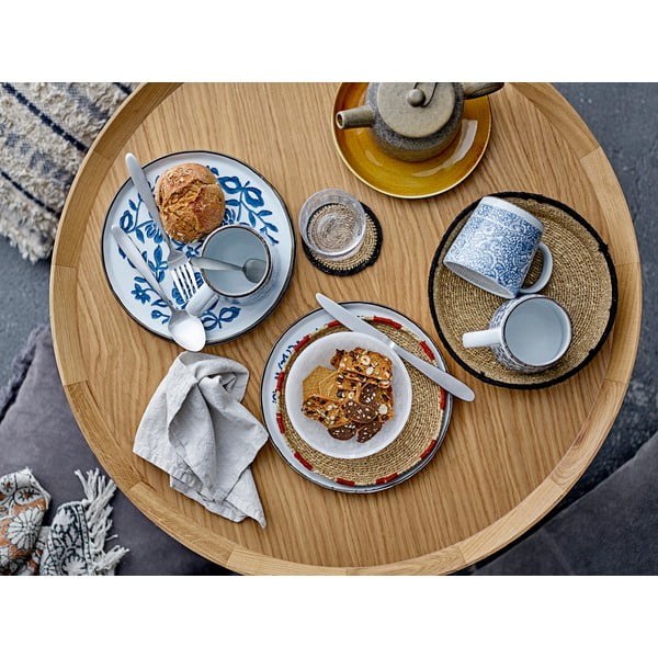 Baltos spalvos/mėlynos spalvos iš molio puodeliai 3 vnt. Molly – Bloomingville-image-2