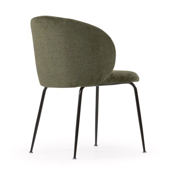 Žalios spalvos iš audinio valgomojo kėdė Minna – Kave Home-image-4