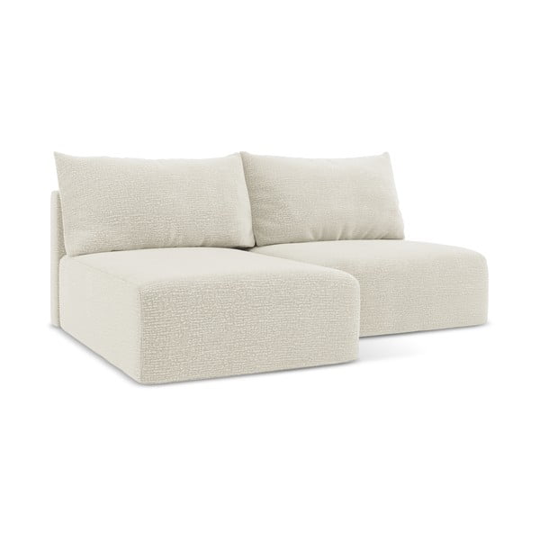 Kreminės spalvos sulankstoma/su sandėliavimo vieta kampinė sofa (su kairiuoju kampu) Kalena – Makamii-image-2
