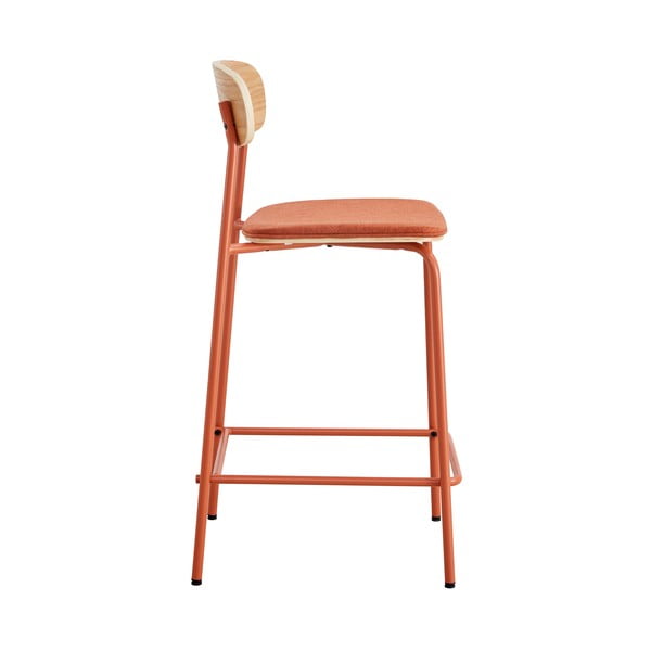 Baro taburėtės raudonos spalvos/natūralios spalvos 2 vnt. (sėdynės aukštis 66 cm) Adriana – Marckeric-image-4