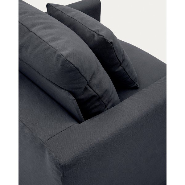 Baldų apmušalas antracito spalvos 92 cm Nora – Kave Home-image-1