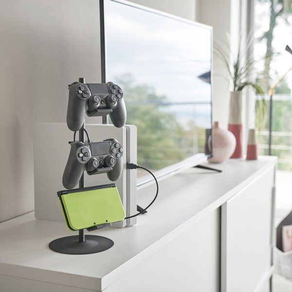 Juodos spalvos iš metalo multifunkcinis stovas Smart – YAMAZAKI-image-2