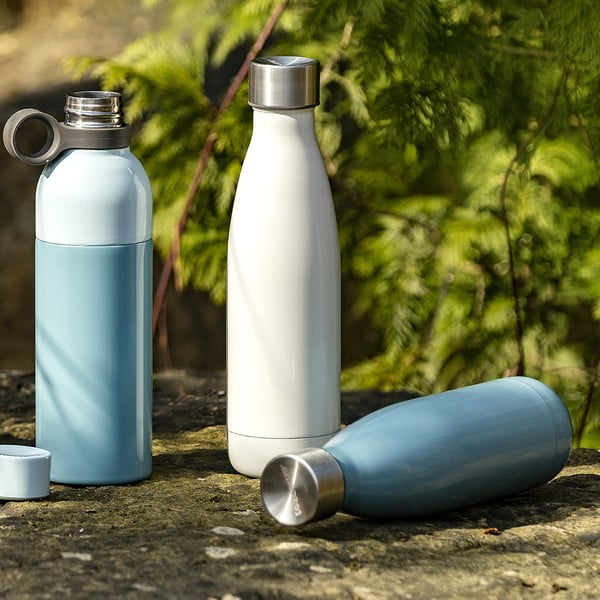 Pilkas kelioninis nerūdijančio plieno termo butelis 0,5 l Constant Pastel - Tescoma-image-1