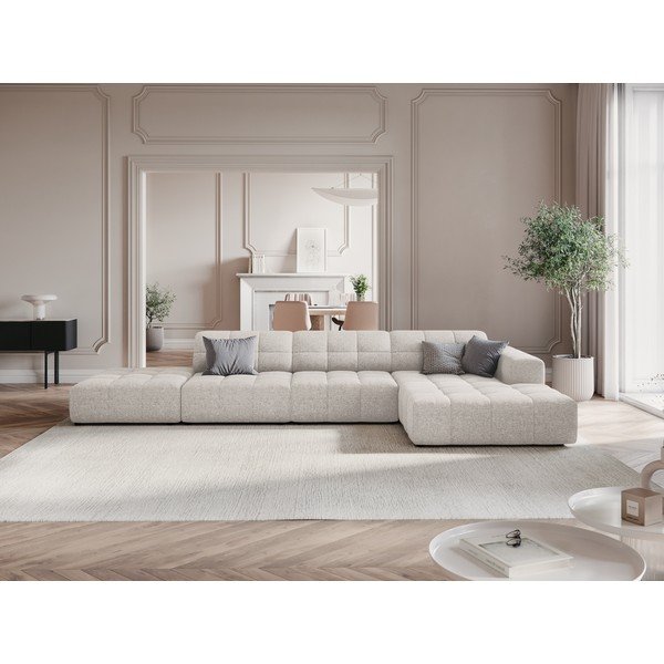 Kampinė sofa šviesiai pilkos spalvos (su dešiniuoju kampu) Chicago – Cosmopolitan Design-image-1