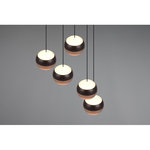 Kabantis šviestuvas juodos spalvos/vario spalvos LED ø 30 cm su metaliniu gaubtu Orbit – Trio Select-image-2