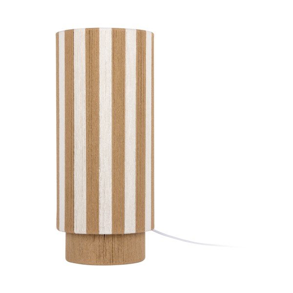 Baltos spalvos/natūralios spalvos iš virvės stalinis šviestuvas (aukštis 58 cm) Vienna Stripes – Leitmotiv