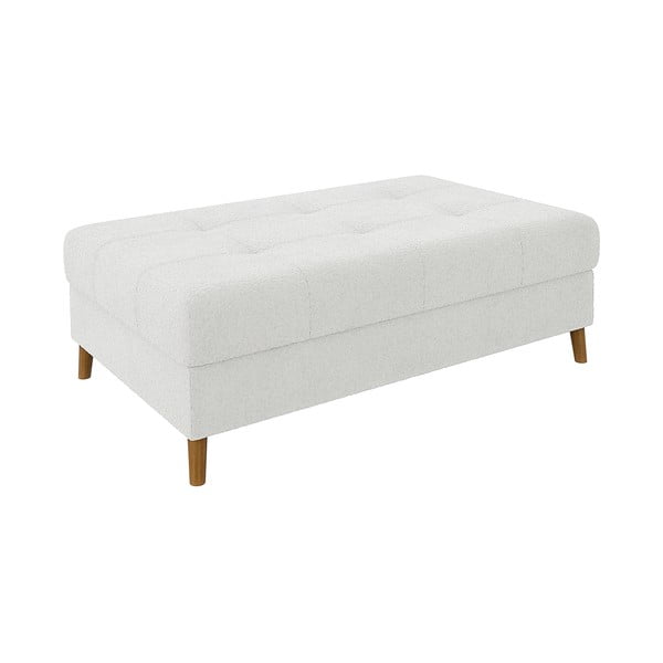 Baltos spalvos iš boucle taburetė Ariella – Ropez