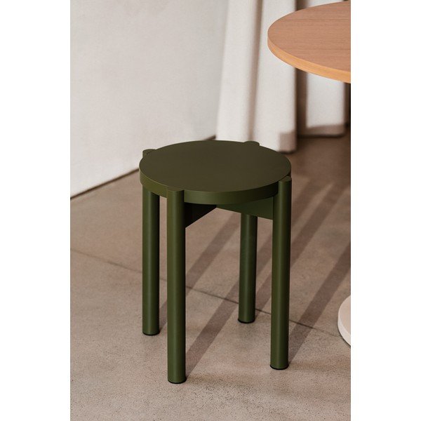 Žalios spalvos iš buko masyvo taburetė Hopp – noo.ma-image-2