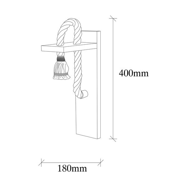 Natūralios spalvos sieninė lempa Erebos – Opviq lights-image-4