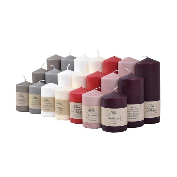 Balta žvakė Eco candles by Ego decor Top, degimo trukmė 25 val.-image-1