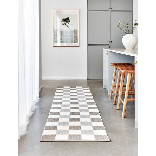 Smėlio spalvos/kreminės spalvos lauko kilimas 70x240 cm Pix Dark Linen – Pappelina-image-1