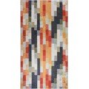 Skalbiamas oranžinės spalvos/pilkos spalvos kilimas 80x200 cm Blocks of Fun – Vitaus