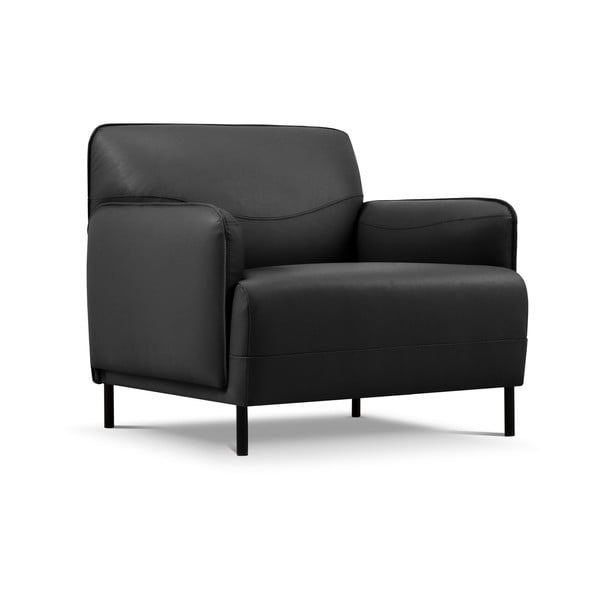 Tamsiai pilkas odinis krėslas Windsor & Co Sofas Neso