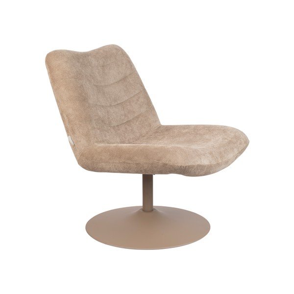 Krėslas smėlio spalvos iš velveto Bubba – Zuiver