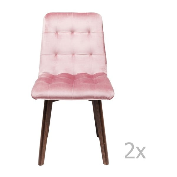 2 rausvų valgomojo kėdžių rinkinys "Kare Design Moritz