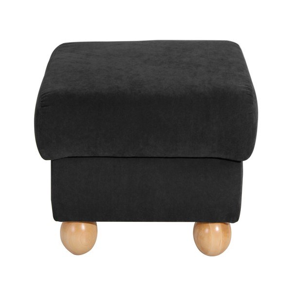 Juoda "Max Winzer Monarch Velor Ottoman-image-1