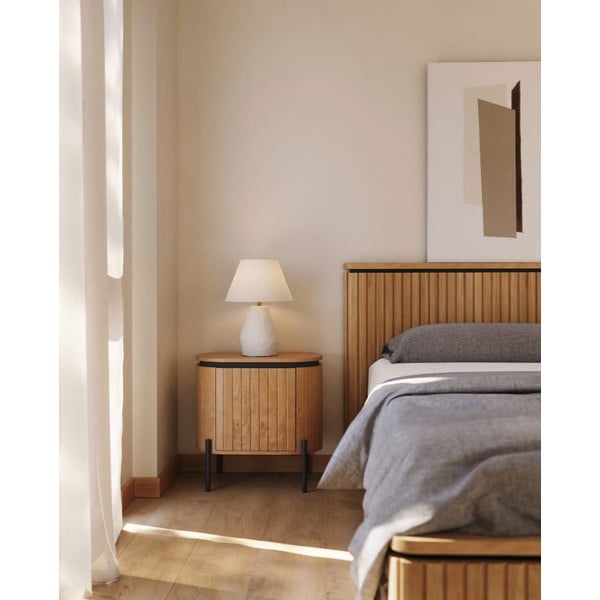 Mango medienos naktinis staliukas Licia - Kave Home-image-1