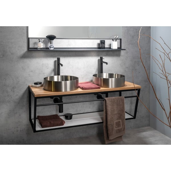 Iš nerūdijančio plieno apvalios formos praustuvas sidabrinės spalvos ø 38 cm Aurum – Sapho-image-4