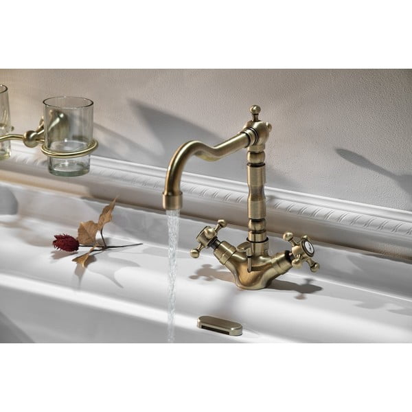 Kriauklei čiaupas bronzinės spalvos stovimas Antea – Sapho-image-1