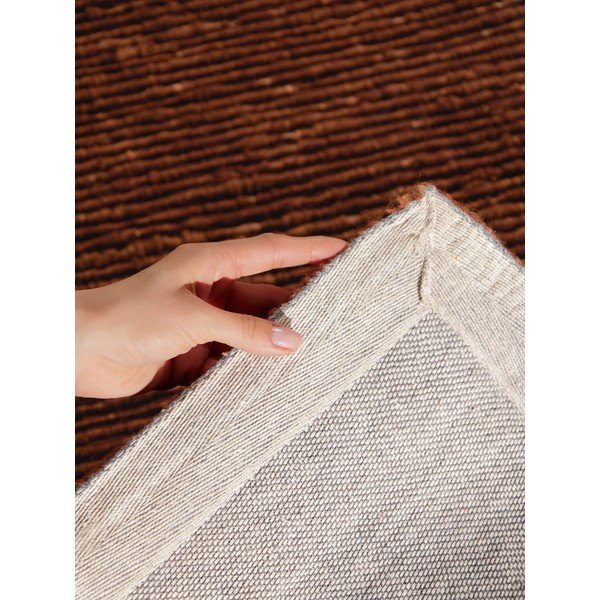 Rankų darbo rudos spalvos iš vilnos kilimas 80x150 cm Bexley Woolwich – Ted Baker-image-4