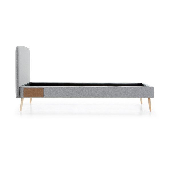 Pilkas lovos rėmas Kave Home Lydia, 90 x 190 cm-image-3