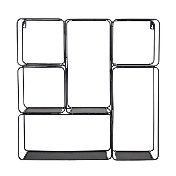 Juoda metalinė sieninė lentyna Bloomingville Vegas-image-1