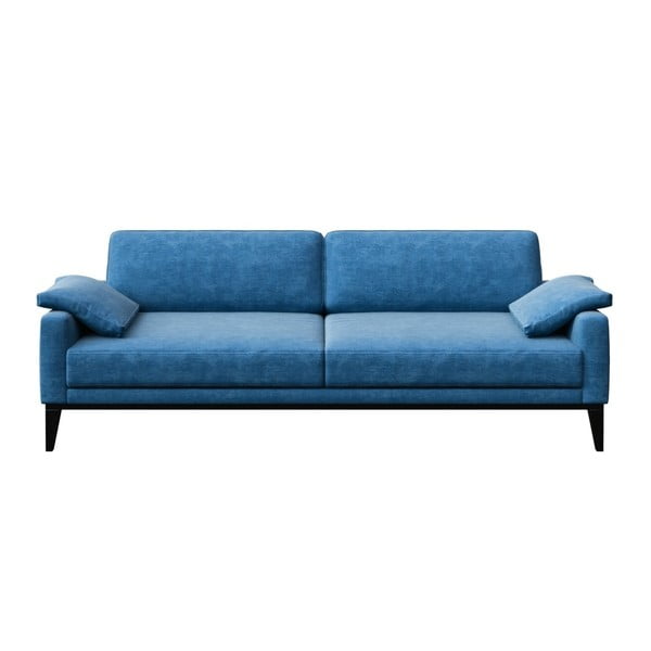 Mėlyna trivietė sofa su medinėmis kojomis MESONICA Musso Regular